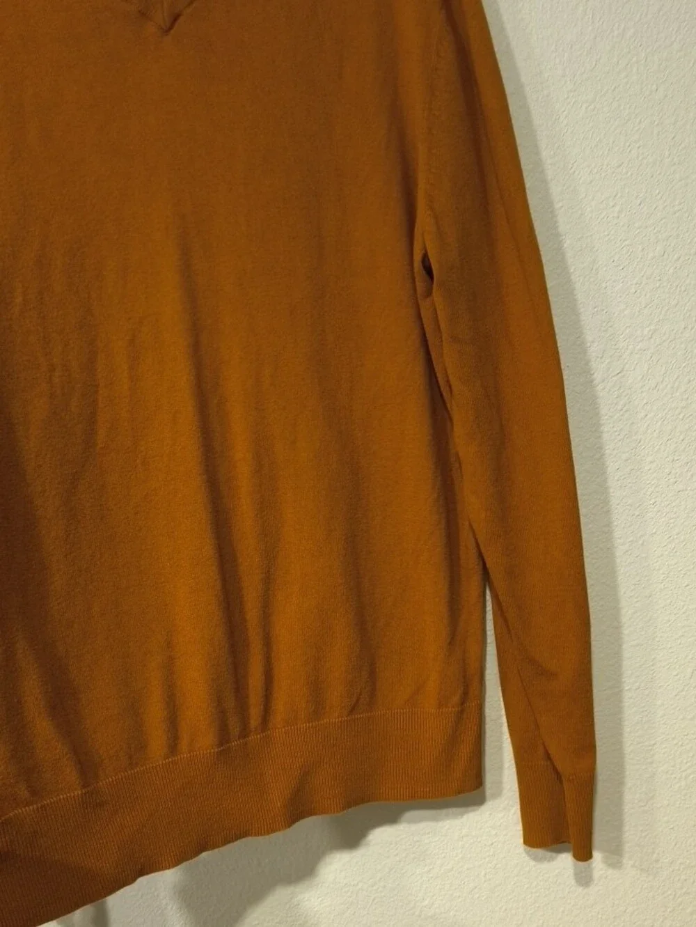 Gant Men's V-Neck Sweater in Mustard